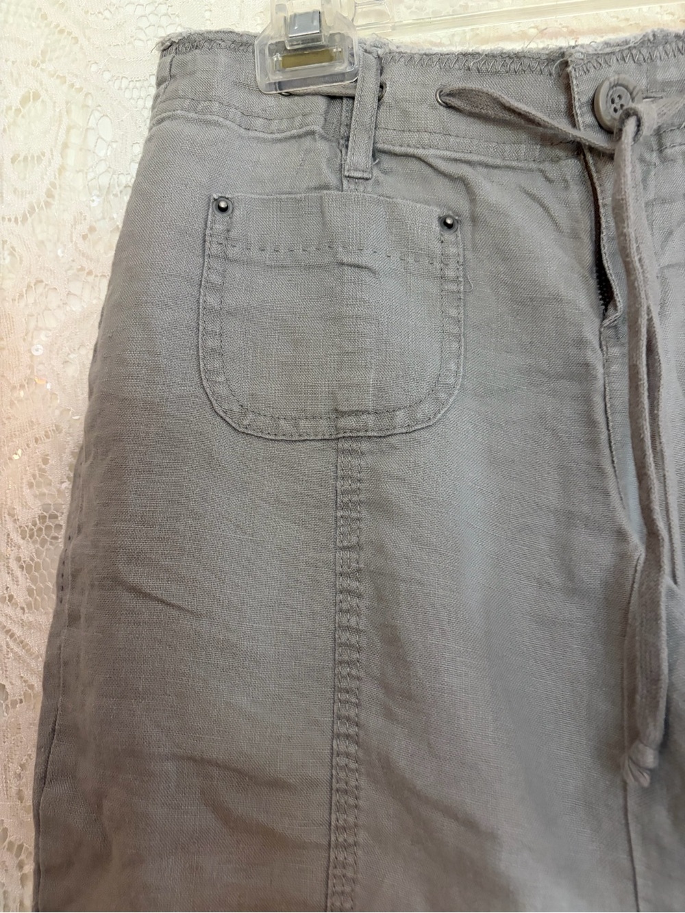 INC International Concepts Pre-loved Women’s Relaxed Drawstring Pants Gray 2P - Picture 3 of 7